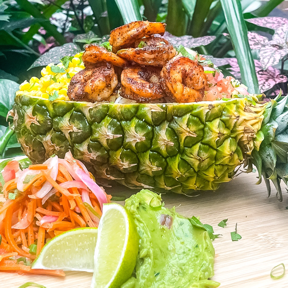 Shrimp served in a pineapple | Chef-Driven School Lunches Students will Love | ChefAdvantage
